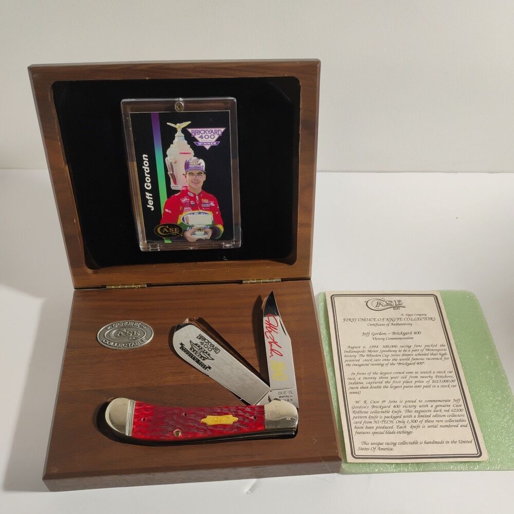 1994 Case XX,DR62100SS Jeff Gordon Brickyard Saddlehorn Knife,Lmtd.#451/1500,MIB